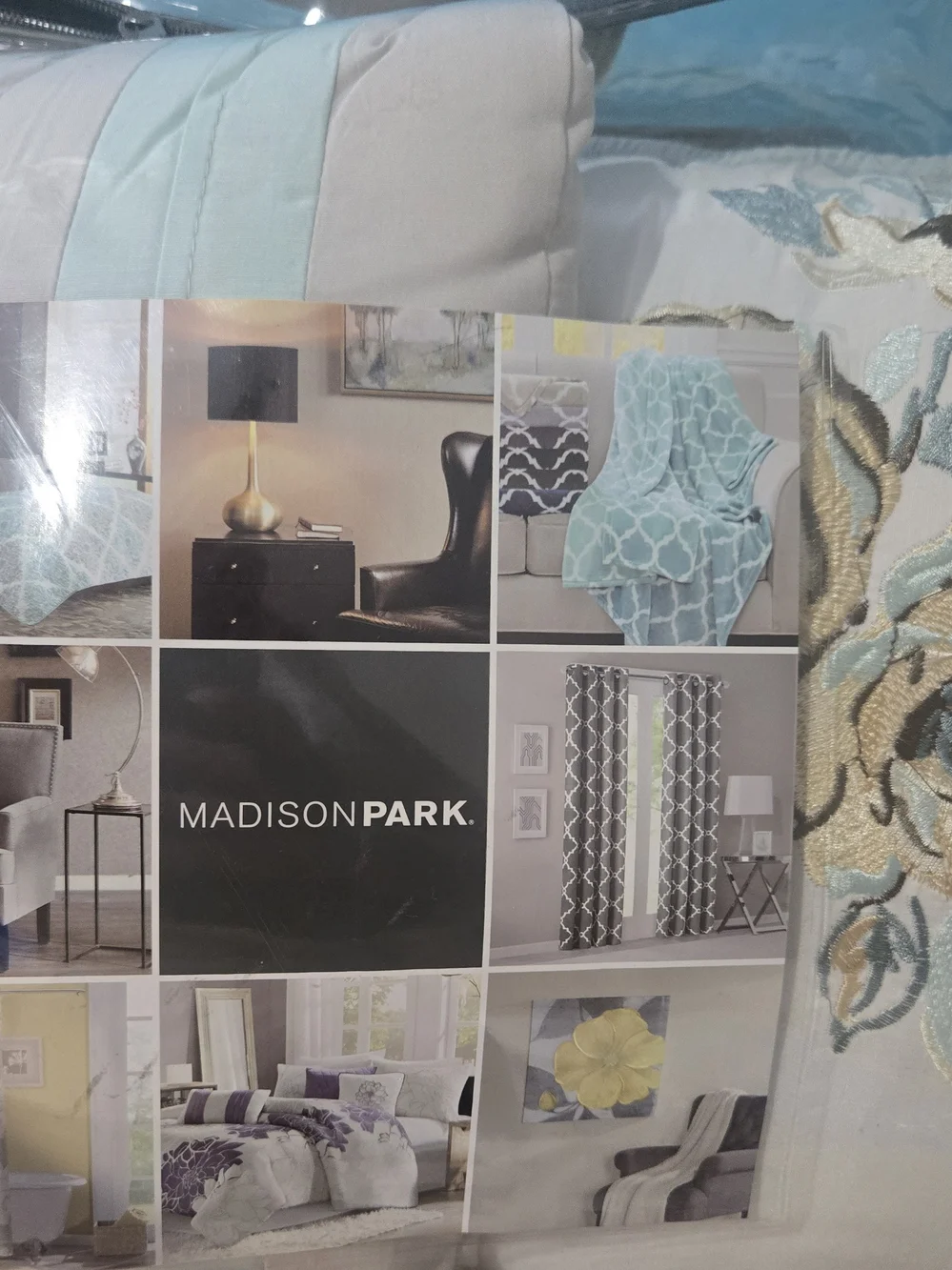 Madison Park Sage Green and Gray 6-Piece Coverlet Set